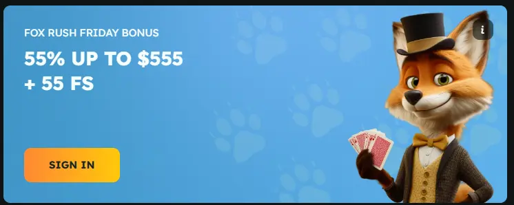 Fox Rush Friday FoxSpins Casino Bonus