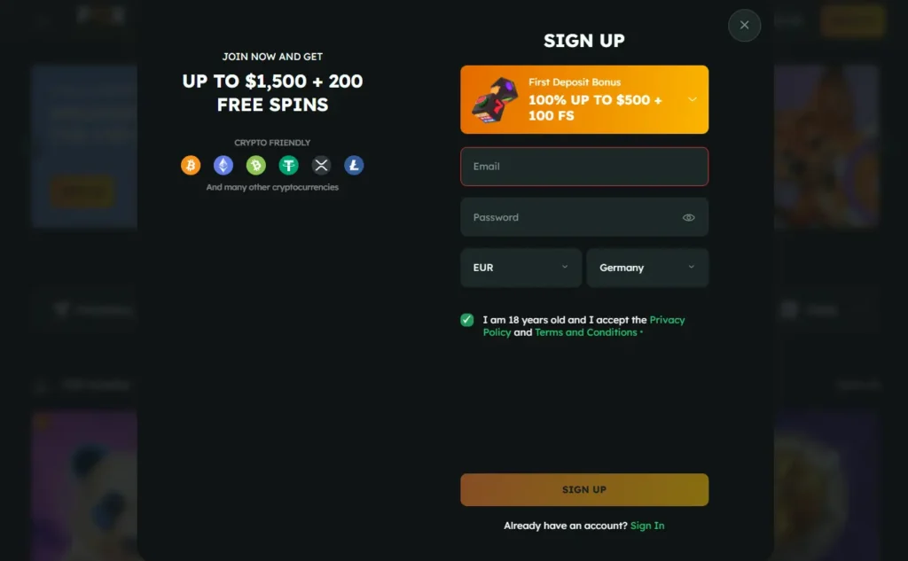 Sign-Up Process for New Users