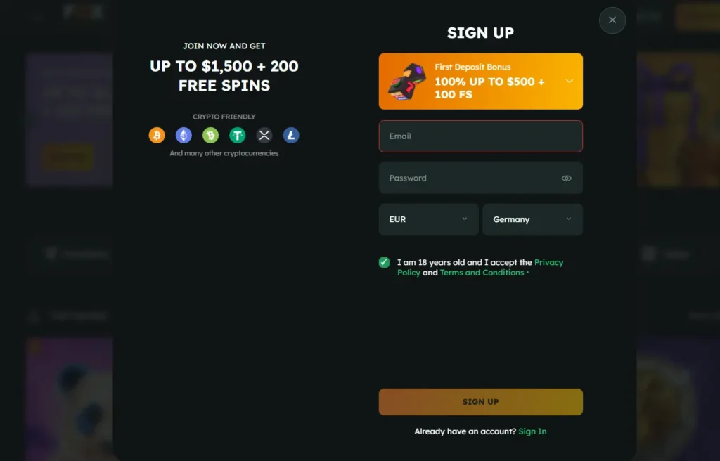 Registration Page